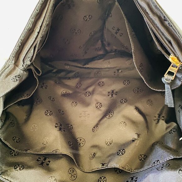 TORY BURCH Solid Black Nylon Large Messenger Bag - Picture 10 of 10